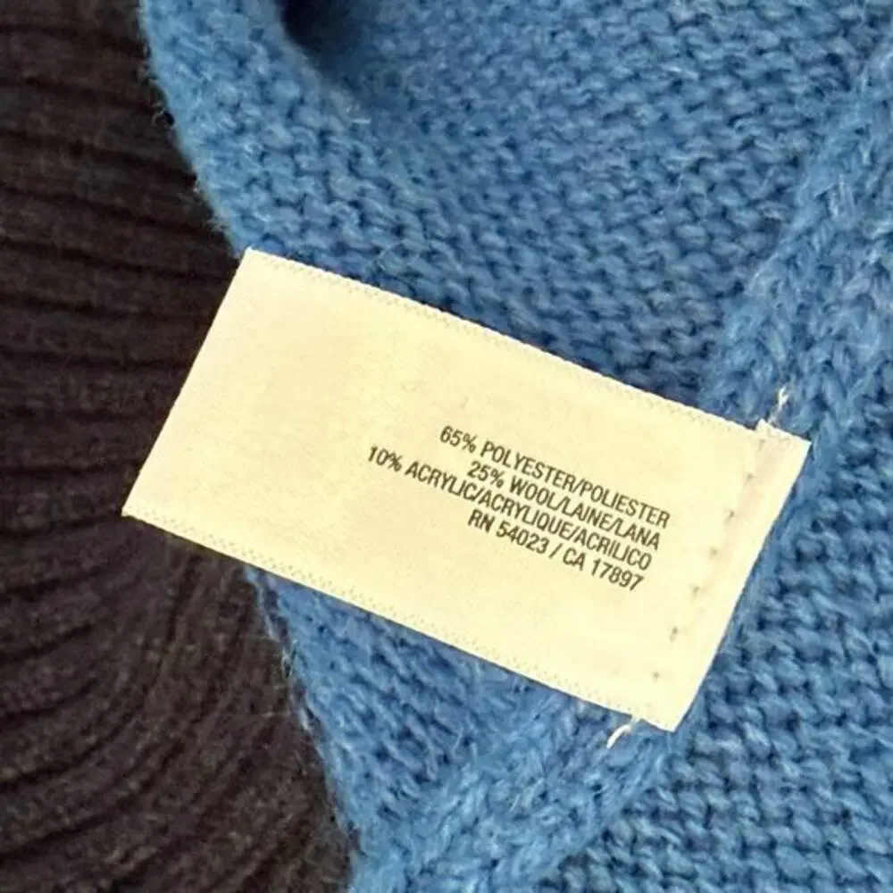 NWT Old Navy Wool Blend Blue Striped Rugby Sweater Men's Size XL